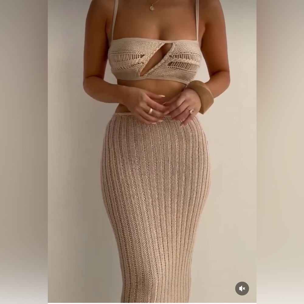 NWT JLUXLABEL Coastal Escape Dress Beige (L) - Picture 2 of 7